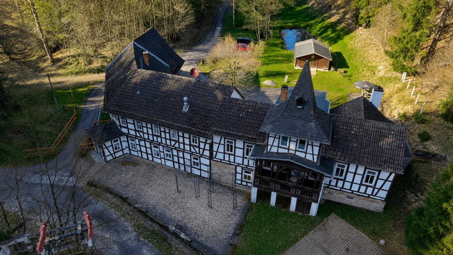 Luftaufnahme der Weihertalmühle